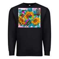 Black hummingbirds sunflower Premium Sweatshirt - TumblerDesignByShophia