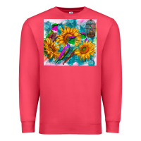 Cardinal hummingbirds sunflower Premium Sweatshirt - TumblerDesignByShophia