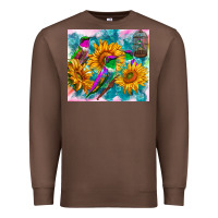 Chestnut hummingbirds sunflower Premium Sweatshirt - TumblerDesignByShophia