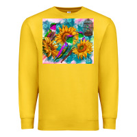 Lemon hummingbirds sunflower Premium Sweatshirt - TumblerDesignByShophia