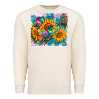 Sandshell hummingbirds sunflower Premium Sweatshirt - TumblerDesignByShophia