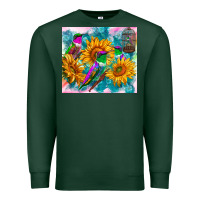 Sports Green hummingbirds sunflower Premium Sweatshirt - TumblerDesignByShophia