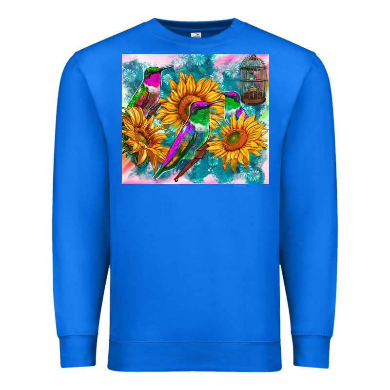Hummingbirds Sunflower Premium Sweatshirt by TumblerDesignByShophia | Teevron