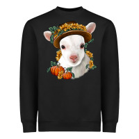 Black cute baby lamb thanksgiving nancy Heavyweight Sweatshirt - NancyCooperArtShop