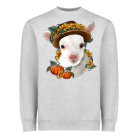 Heather Grey cute baby lamb thanksgiving nancy Heavyweight Sweatshirt - NancyCooperArtShop