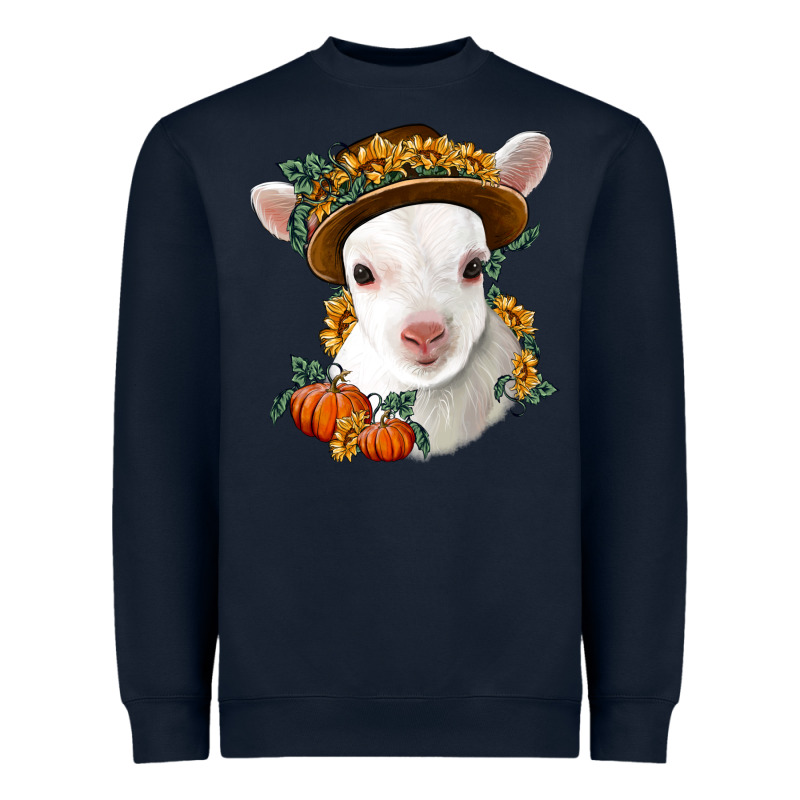 Cute Baby Lamb Thanksgiving Nancy Heavyweight Sweatshirt by NancyCooperArtShop | Teevron