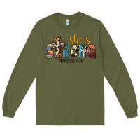 Army Green she i̇s strong proverbs 31 25 Long Sleeve Tee - JahusDesignShop