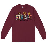 Burgundy she i̇s strong proverbs 31 25 Long Sleeve Tee - JahusDesignShop