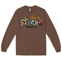 Chestnut she i̇s strong proverbs 31 25 Long Sleeve Tee - JahusDesignShop