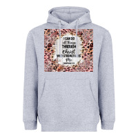 Heather Grey i can do all things with leopard and glitter Heavyweight Hoodie - TumblerDesignByShophia
