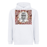 White i can do all things with leopard and glitter Heavyweight Hoodie - TumblerDesignByShophia