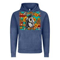 Vintage Denim Aztec Sunflowers Horse Vintage Hoodie - LillyAllenDesigns