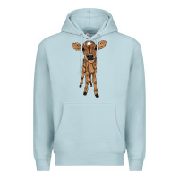 Blue Mist Baby cow Premium Hoodie - HowdyJamesFarm