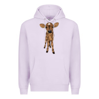Lilac Baby cow Premium Hoodie - HowdyJamesFarm