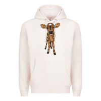 Pale Pink Baby cow Premium Hoodie - HowdyJamesFarm