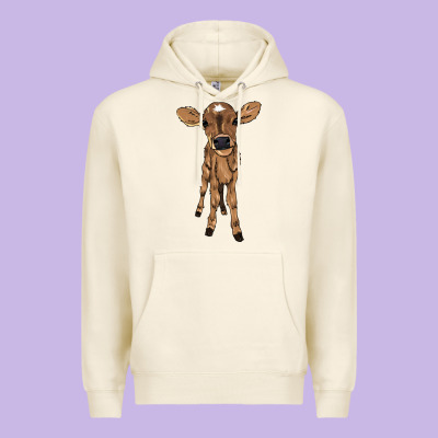 Baby Cow Premium Hoodie Designed By Howdyjamesfarm