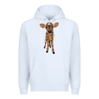 White Baby cow Premium Hoodie - HowdyJamesFarm