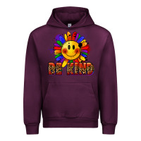 Mauve Wine Be kind pride Urban Hoodie - FaDigitalArtStudio