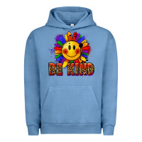 Pigment Pebble Blue Be kind pride Urban Hoodie - FaDigitalArtStudio