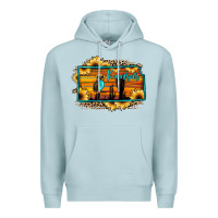 Blue Mist kansas owl sunset sunflower map Premium Hoodie - JahusDesignShop