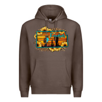 Coffee kansas owl sunset sunflower map Premium Hoodie - JahusDesignShop