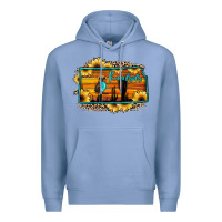 Colony Blue kansas owl sunset sunflower map Premium Hoodie - JahusDesignShop