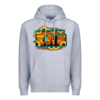 Heather Grey kansas owl sunset sunflower map Premium Hoodie - JahusDesignShop
