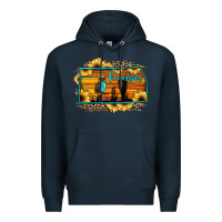 Navy kansas owl sunset sunflower map Premium Hoodie - JahusDesignShop