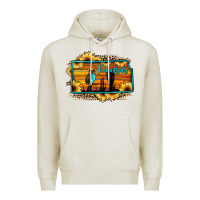 Oatmeal Heather kansas owl sunset sunflower map Premium Hoodie - JahusDesignShop