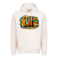 Pale Pink kansas owl sunset sunflower map Premium Hoodie - JahusDesignShop