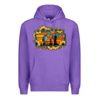 Purple kansas owl sunset sunflower map Premium Hoodie - JahusDesignShop