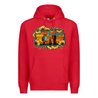Red kansas owl sunset sunflower map Premium Hoodie - JahusDesignShop