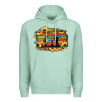 Seafoam kansas owl sunset sunflower map Premium Hoodie - JahusDesignShop