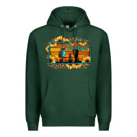 Sports Green kansas owl sunset sunflower map Premium Hoodie - JahusDesignShop