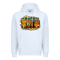 White kansas owl sunset sunflower map Premium Hoodie - JahusDesignShop