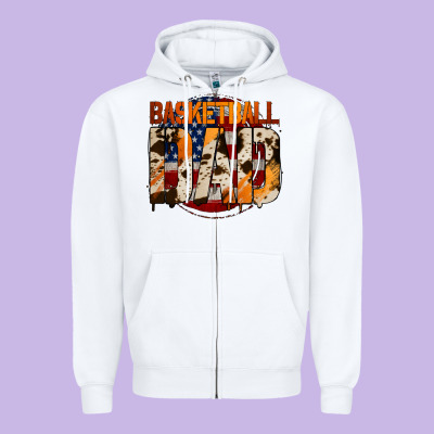 American Basketball Dad Zipper Hoodie Designed By Bettercallsaul