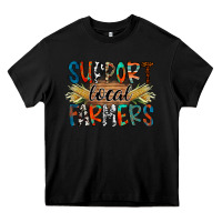 Black support local farmers Heavy Core Tee - RacoonDesign