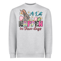 Heather Grey A lot can happen in three days Heavyweight Sweatshirt - NancyCooperArtShop