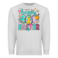 Dove Grey Happy Easter Egg Nurse Premium Sweatshirt - HowdyJamesFarm