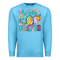 Ocean Blue Happy Easter Egg Nurse Premium Sweatshirt - HowdyJamesFarm