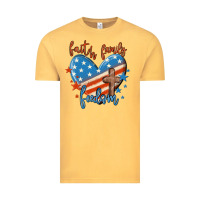 Vintage Mustard faith family freedom Vintage Tee - MaliasSmallBusiness