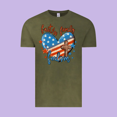Faith Family Freedom Vintage Tee Designed By Maliassmallbusiness