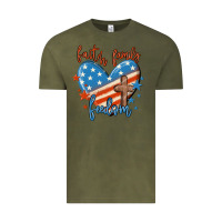 Vintage Olive faith family freedom Vintage Tee - MaliasSmallBusiness