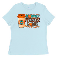 Baby Blue mommy needs some pumpkin spice Ladies Tee - CowhideDigitalArt