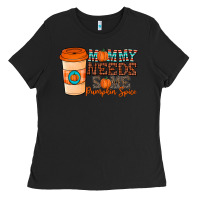 Black mommy needs some pumpkin spice Ladies Tee - CowhideDigitalArt
