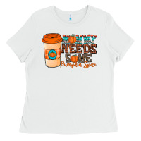 White mommy needs some pumpkin spice Ladies Tee - CowhideDigitalArt