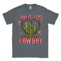 Charcoal Heather cool it cupid i will find my own cowboy Classic Tee - MaliasSmallBusiness