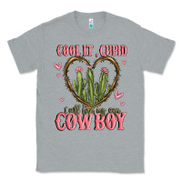 Heather Grey cool it cupid i will find my own cowboy Classic Tee - MaliasSmallBusiness