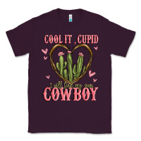 Plum cool it cupid i will find my own cowboy Classic Tee - MaliasSmallBusiness