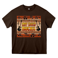 Chocolate Brown my dad rocks Heavy Core Tee - HRA Design Shop